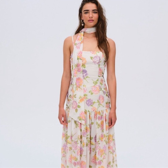 For Love & Lemons Cleodora Midi Dress - Picture 1 of 7
